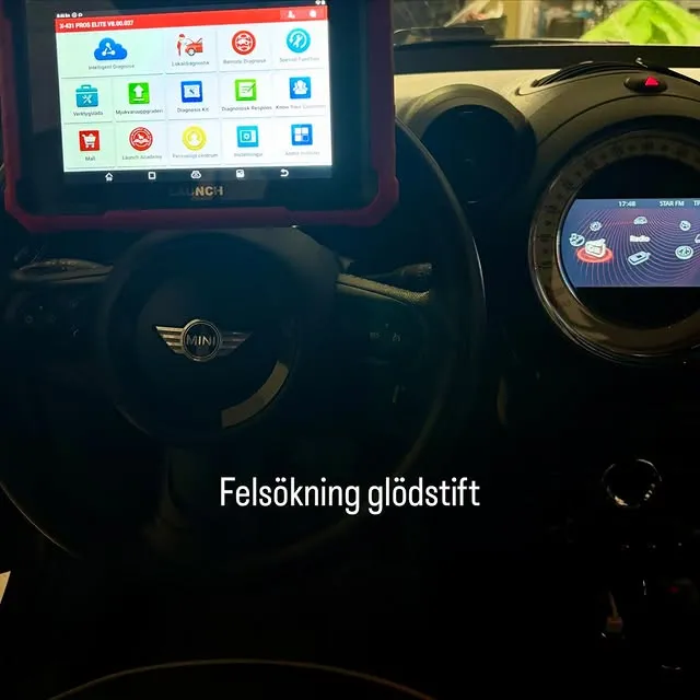 Mini Cooper felsökning glödstift med LAUNCH